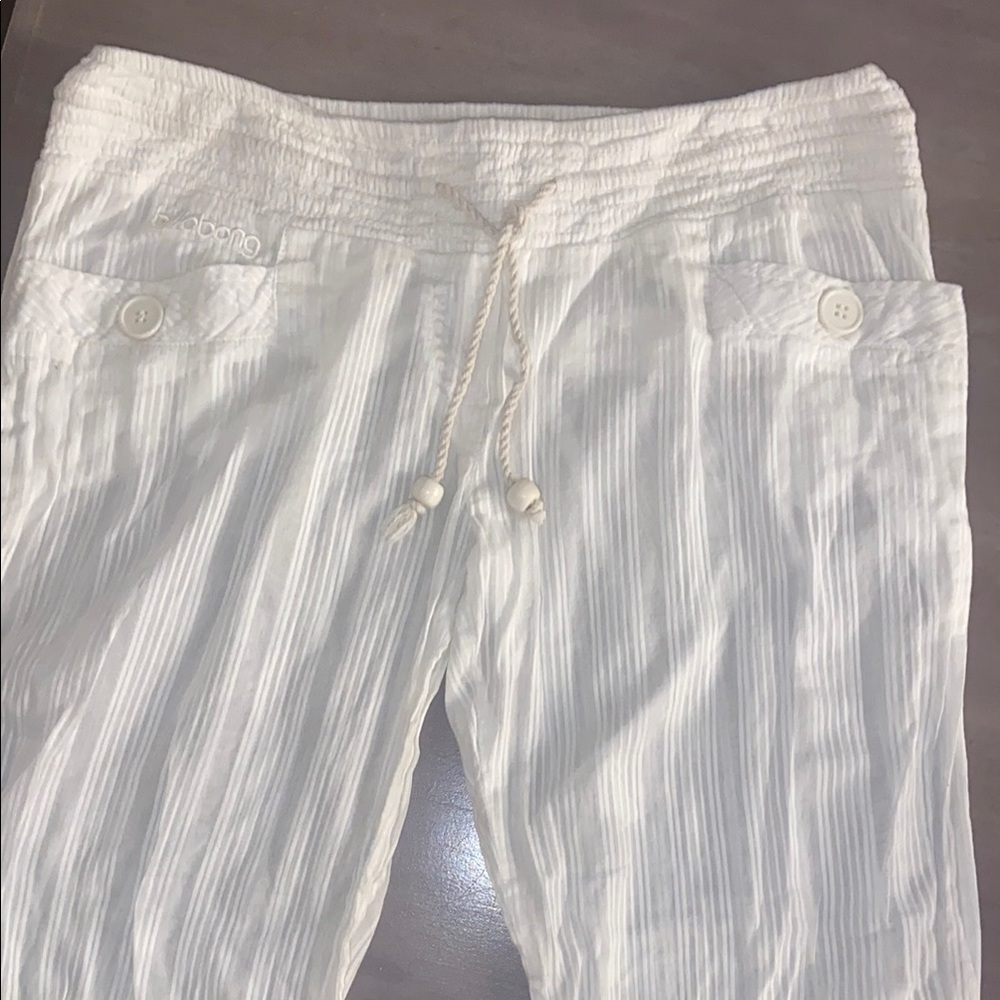 White Drawstring Pants